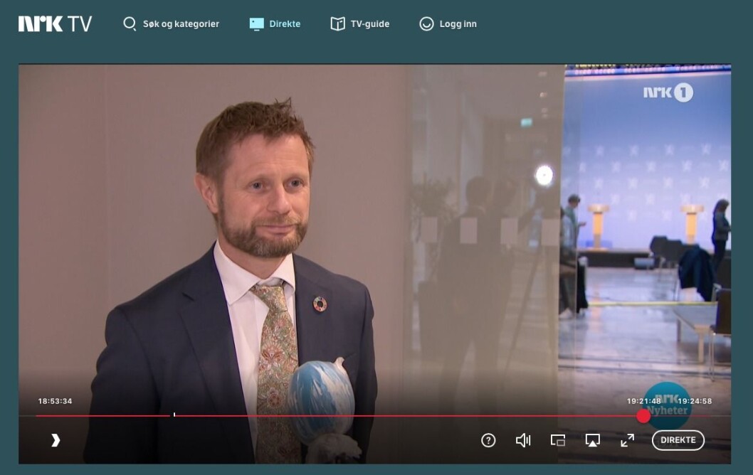 Skjermdump fra NRK. Skjermdump fra NRK.