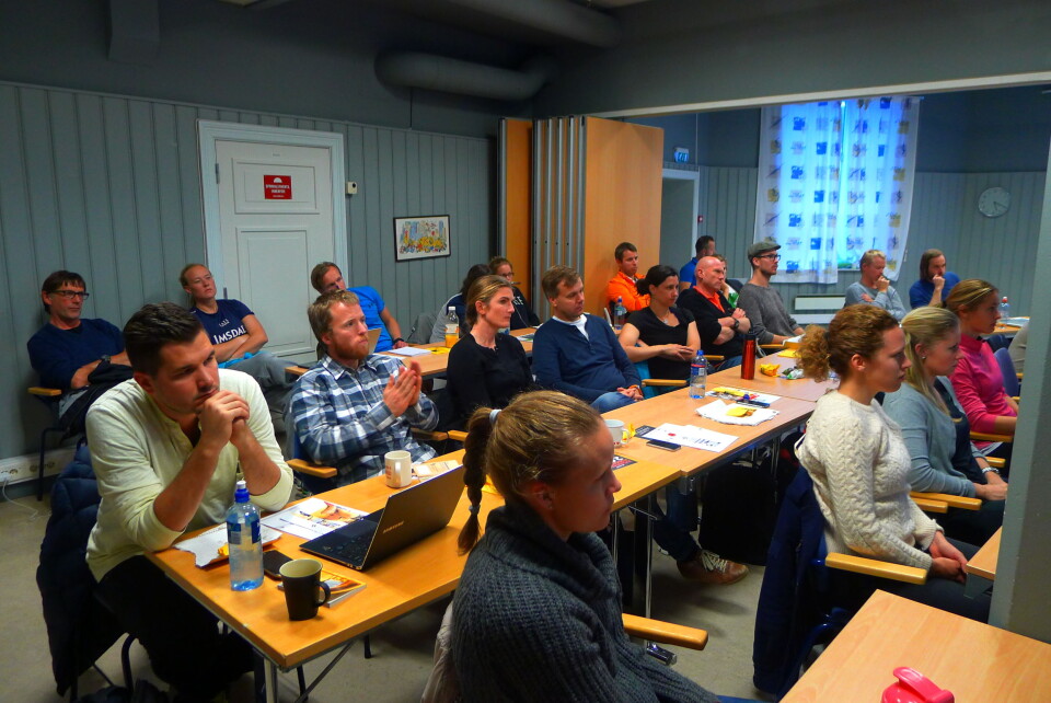 Det var stor interesse blant manuellterapistudentene for møtet der NMF og NFF presenterte sine vyer for manuellterapi i fremtiden. Foto: Tor Tvethaug