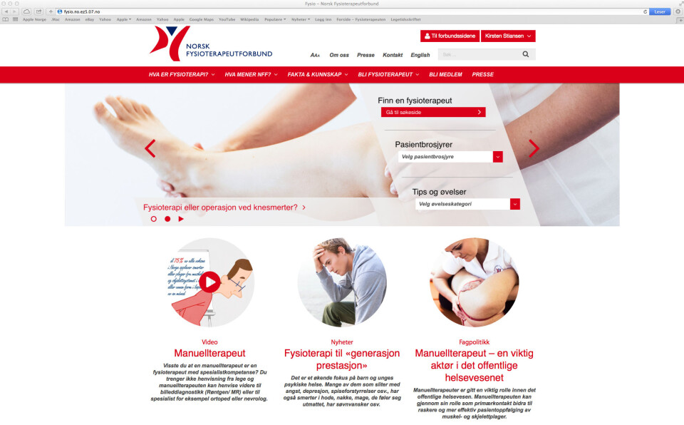 For fysioterapeuter, publikum og politikere