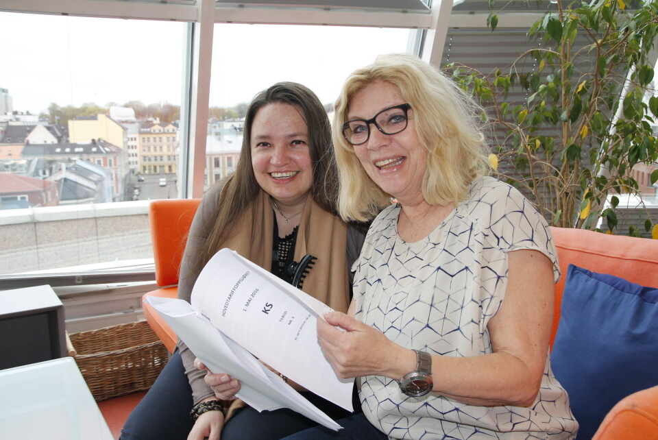 Uttelling for kompetanse: Fungerende forhandlingssjef Thea Wessel Jørgensen og seniorrådgiver Kirsti Glad er svært fornøyde med at årets hovedoppgjør i KS gir uttelling for kompetanse.