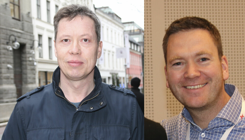 Regionleder Hans Leo Dagsvik (til venstre) og leder for Næringspolitisk råd (NPR) Per Olav Moberg Peersen.