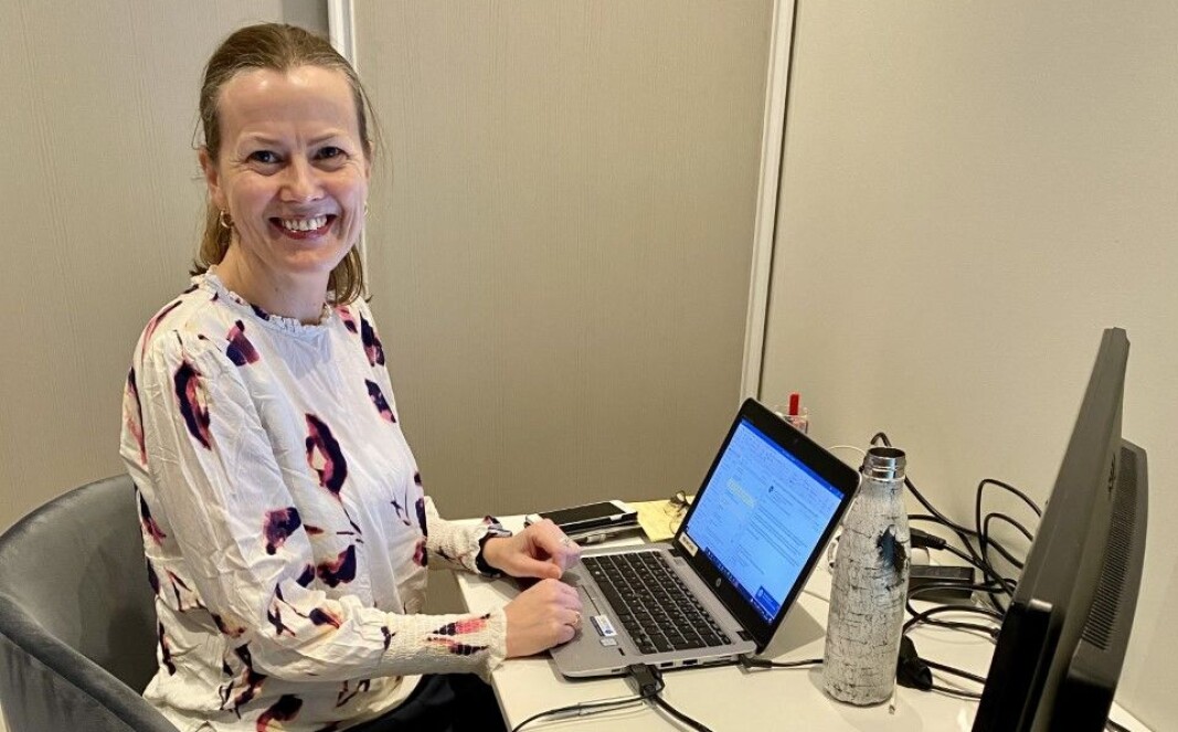 Aslaug Skuladottir i NFF planlegger kurs fra hjemmekontor. Aslaug Skuladottir i NFF planlegger kurs fra hjemmekontor.