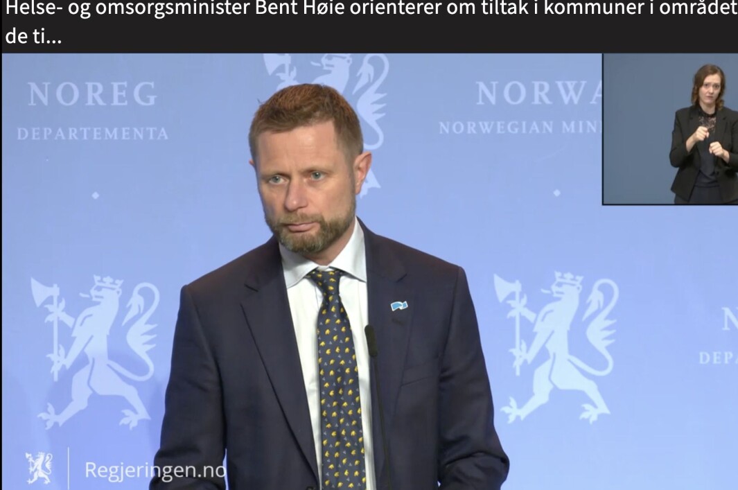 Skjermdump fra regjeringen.no Skjermdump fra regjeringen.no