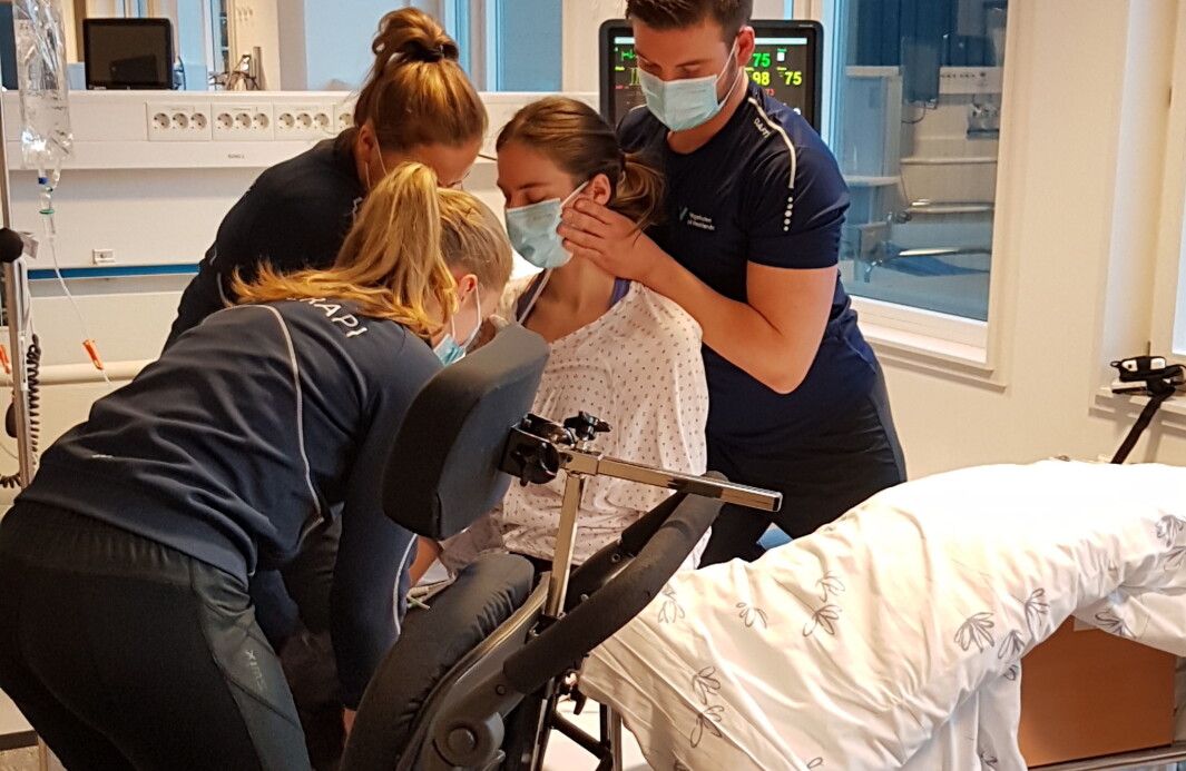 Studentenes hverdag har endret seg under pandemien. Her fra simuleringsundervisning i Bergen som ble gjennomført med strenge smitteverntiltak. Studentenes hverdag har endret seg under pandemien. Her fra simuleringsundervisning i Bergen som ble gjennomført med strenge smitteverntiltak.