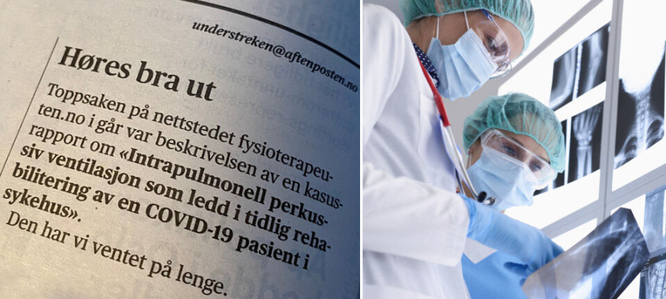 Aftenposten med skråblikk på fysioterapi-rapport: – Den har vi ventet på lenge