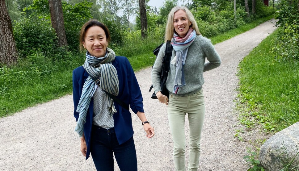 Maren Hjelle Guddal (til høyre) og Marianne Bakke Johnsen.