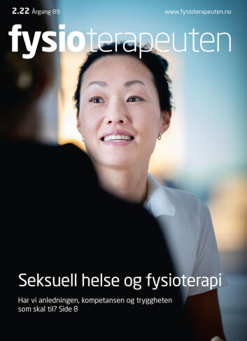Forsiden av Tidsskriftet Fysioterapeutens andre papirutgivelse i 2022. Forsiden av Tidsskriftet Fysioterapeutens andre papirutgivelse i 2022.