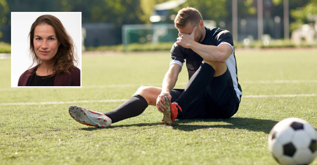Skadebyrden kan bli høy for utøvere som pådrar seg akutte hamstringskader, forteller fysioterapeut Arnlaug Wangensteen (innfelt). Fotballspillere er blant de mest utsatte gruppene.
