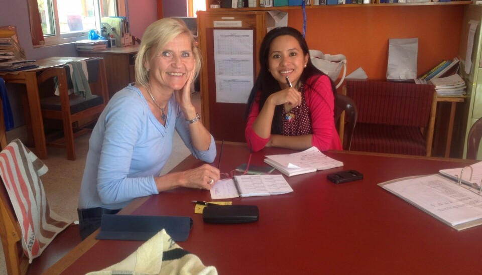 Britt Stuge og Ranjeeta S. Acharya planlegger doktorgradsprosjekt i 2014