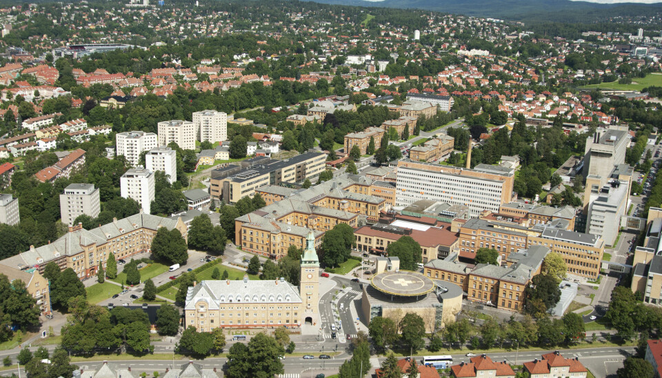 Luftfoto Ullevål sykehus med området rundt.