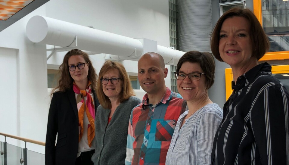 F.v. Marianne Hauger (fra NFFs sekretariat), Tobba Therkildsen Sudmann, Truels Harald Skarbø Lone, Nina Øye og leder Jorunn Louise Grong. Ikke til stede da bildet ble tatt: Terje Ringen Grundstad og vara Stine Kvammen Bjørlykhaug.