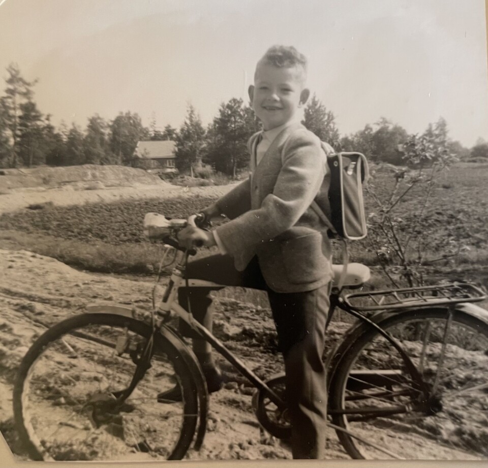Tom Arild Torstensen var aktiv som gutt, men ble aldri noe 'skolelys'. Her på første skoledag.