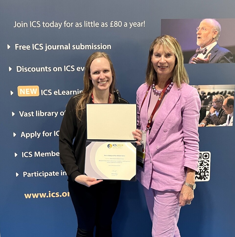 Fysioterapeut og stipendiat Marte Charlotte Dobbertin Gram og professor Kari Bø.