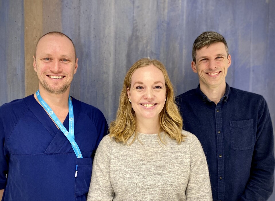 Prosjektgruppen ved NMK bestående av f.v. seksjonsleder Andreas D. Rosenberger, prosjektleder Cathrine Ramberg og prosjektmedarbeider Geir H. Ringvold.