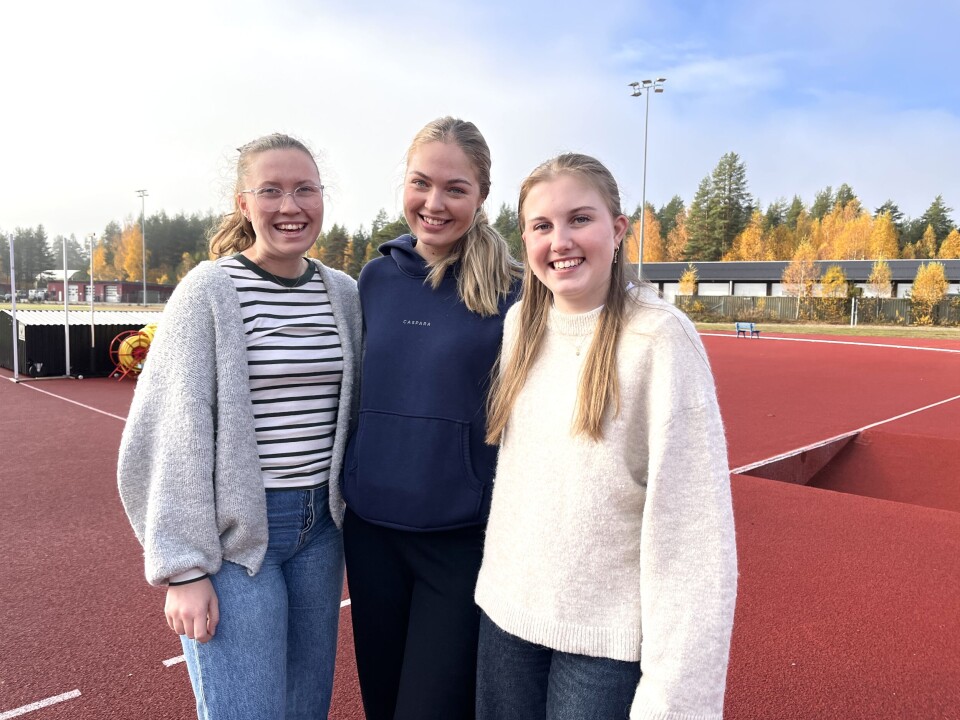 Marte Alvsåker Walseth, Benedicte Andrå og Elise Bjørklund er en del av laget med planer om gateløp i Elverum.
